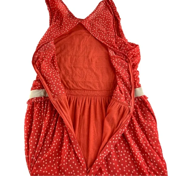 Anthropologie Postmark Orange Polka Dot Dress - Picture 6 of 7